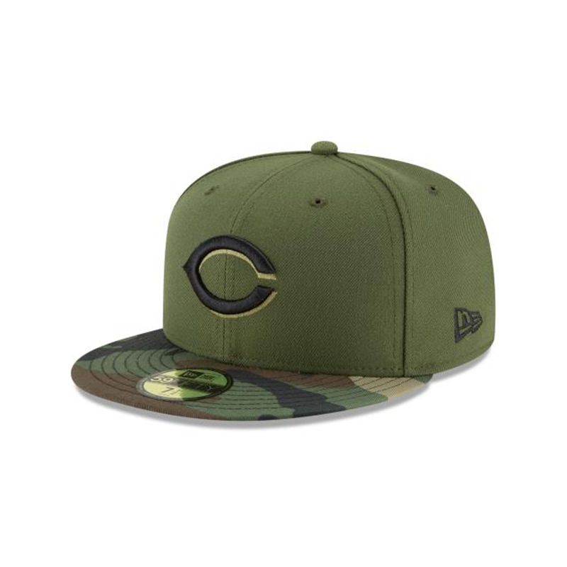 MLB Cincinnati Reds Authentic Collection 59Fifty Fitted (WBV5406) - Green New Era Caps